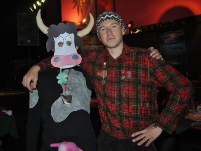 předseda se svou dojnou krávou :)