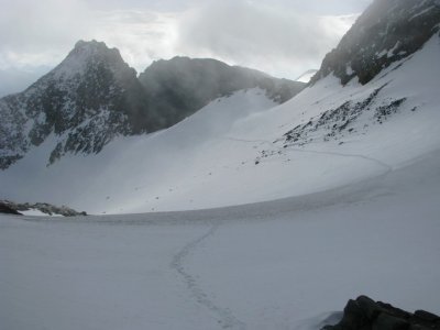 ledovec pod Ezhergog hutte