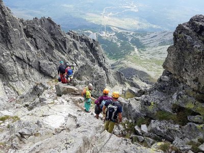 Sestup z Lomničáku cestou Emericyho nářek 