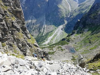 sestup mezi Kozím štítem a Kozí kopkou