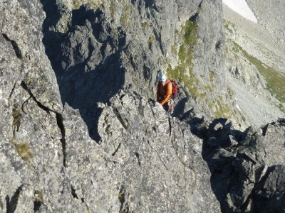 Štand na hřebeni Východné Vysoké. 