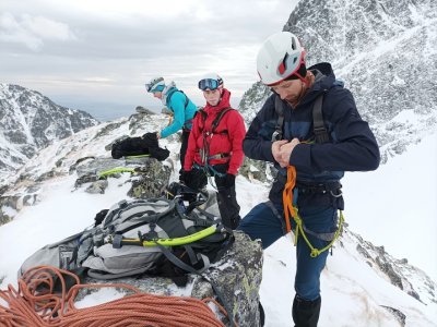 Pfinova kopa: začátek Ľadového hrebeňa.