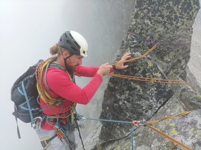 Příprava slanění.