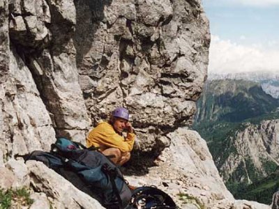 Stanik se p...l při slanění z Via Italia