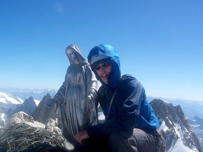 Kuba na vrcholu Dent du Géant (Pointe Graham) - 4013 m. n. m.